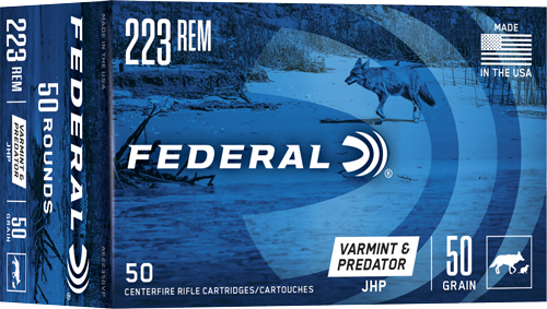 FEDERAL AE 223 REM 50GR JHP – 50RD 5BX/CS