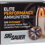 SIG AMMO 40SW 165GR ELITE – V-CROWN HP 20RD 10BX/CS