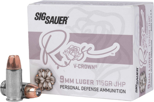 SIG AMMO 9MM 115GR ELITE – V-CROWN JHP 20RD 10BX/CS