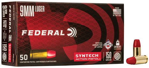 FEDERAL AE ACTION PISTOL 9MM – 150GR TSJ FN 50RD 10BX/CS