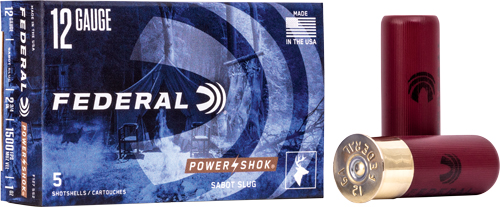 FEDERAL POWER SHOK 12GA 2.75″ – 1OZ SABOT 5RD 50BX/CS