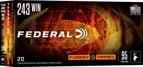 FEDERAL FUSION 243 WIN 95GR – TIPPED FUSION 20RD 10BX/CS