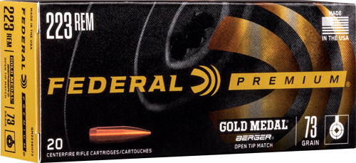 FEDERAL GOLD MEDAL 223 REM – 73GR BERGER BTHP 20RD 10BX/CS