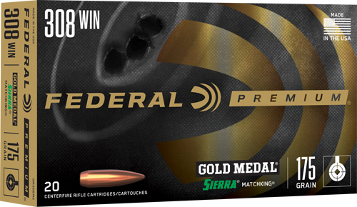 FEDERAL GOLD MEDAL 308 WIN – 175GR MATCHKING 20RD 10BX/CS