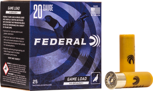 FEDERAL GAME LOAD 20GA 2.75″ – 1OZ #6 25RD 10BX/CS