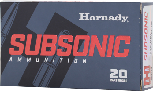 HORNADY SUBSONIC 338 ARC – 307GR SUB-X 20RD 10BX/CS
