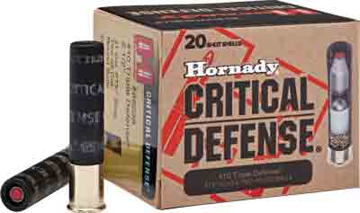 HORNADY CRITICAL DEFENSE 410 – 2.5″ 1-SLUG/2-RB 20RD 10BX/CS