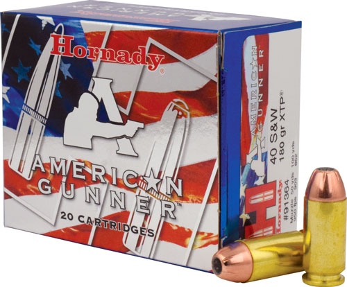 HORNADY AMERICAN GUNNER 40 SW – 180GR XTP 20RD 10BX/CS
