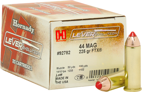 HORNADY LEVEREVOLUTION 44 REM – MAG 225GR FTX 20RD 10BX/CS