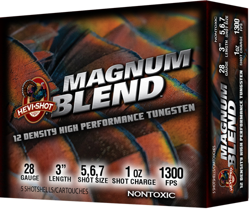 HEVI-SHOT MAGNUM BLEND 28GA – 3″ 1OZ #567 5RD 10BX/CS