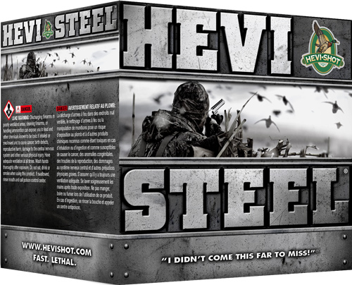 HEVI-SHOT HEAVY STEEL 12GA – 3″ 1-1/4OZ #4 25RD 10BX/CS