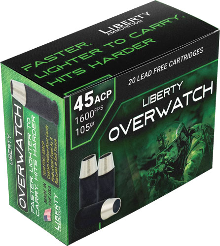 LIBERTY OVERWATCH 45 ACP – 105GR HP 20RD 10BX/CS