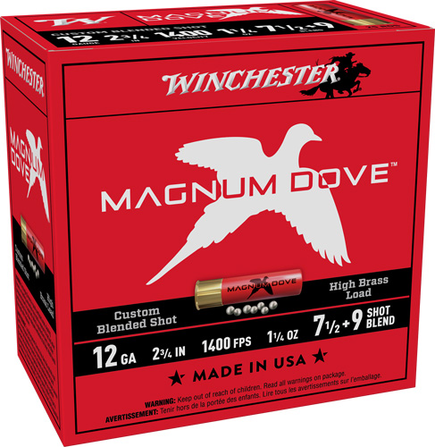 WINCHESTER MAGNUM DOVE 12GA – 2.75″ 1400FPS #7.5&9 25RD