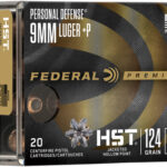 FEDERAL PREMIUM 9MM LUGER +P – 124GR HST JHP 20RD 10BX/CS