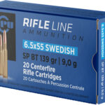 PPU 6.5X55 MAUSER 139GR JSP – 20RD 10BX/CS