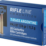 PPU 7.65X53 ARGENTINE MAUSER – 174GR FMJ 20RD 10BX/CS