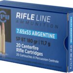 PPU 7.65X53 ARGENTINE MAUSER – 180GR JSP 20RD 10BX/CS