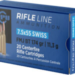 PPU 7.5X55 SWISS 174GR FMJ – 20RD 10BX/CS