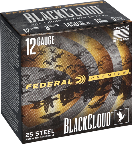 FEDERAL BLACK CLOUD 12GA 3″ – 1-1/4OZ #3 1450FPS 25RD 10BX/C