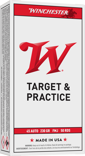 WINCHESTER USA 45 ACP 230GR – FMJ-RN 50RD 10BX/CS