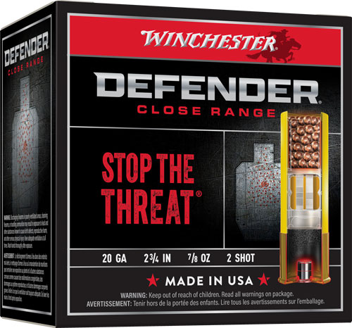 WINCHESTER DEFENDER 20GA 2.75″ – 7/8OZ #2 25RD 10BX/CS
