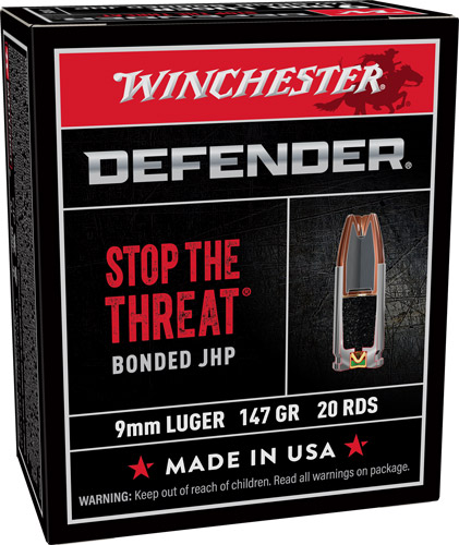 WINCHESTER SUPREME 9MM LUGER – 147GR PDX1 DEF 20RD 10BX/CS