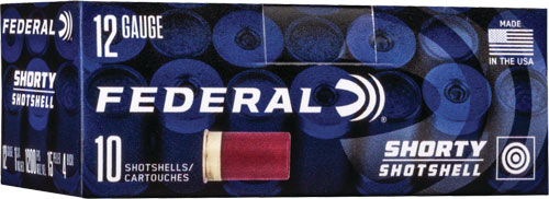 FEDERAL SHORTY SHOTSHELL 12GA – 1.75″ 15/16OZ 4BK 10RD 10BX/C