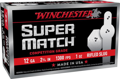 WINCHESTER SUPER MATCH 12GA – 2.75″ 1OZ SLUG 10RD 10BX/CS