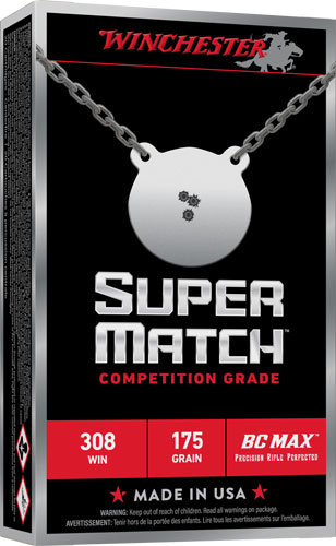 WINCHESTER SUPER MATCH 308 WIN – 168GR BTHP 20RD 10BX/CS
