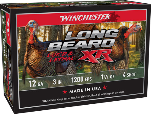 WINCHESTER LONG BEARD XR 12GA – 3″ 1-3/4OZ #4 10RD 10BX/CS