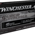 WINCHESTER SUPER SUPPRESSED – 45 ACP 230GR FMJ 50RD 10BX/CS