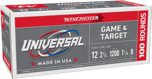 WINCHESTER LIGHT TARGET 12GA – 2.75″ 1-1/8 #8 200RD CASE