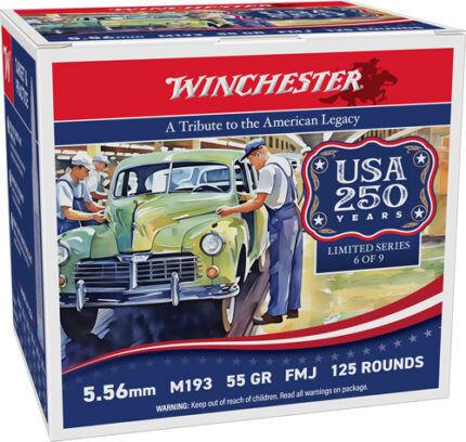 WINCHESTER USA 5.56X45 55GR – FMJ 125RD 10BX/CS