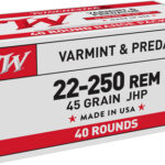 WINCHESTER USA 22-250 REM – 45GR JHP 40RD 10BX/CS