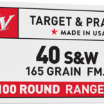 WINCHESTER USA 40 SW 165GR FMJ – TRUNCATED CONE 100RD 5BX/CS