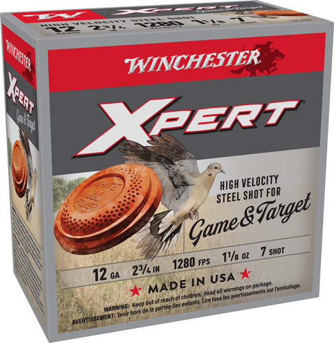 WINCHESTER XPERT STEEL 12GA – 2.75″ 1-1/8OZ #7 25RD 10BX/CS