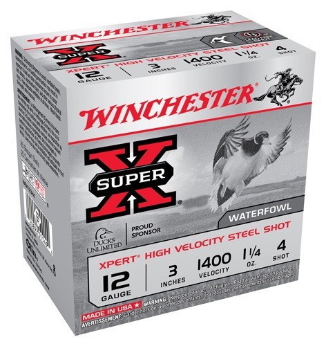 WINCHESTER XPERT STEEL 12GA 3″ – 1-1/4OZ #4 1400FPS 25RD 10BX/C