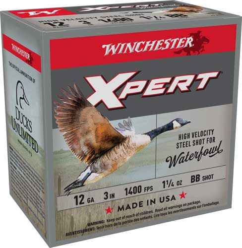 WINCHESTER XPERT STEEL 12GA 3″ – 1-1/4OZ #BB 1400FPS 25RD 10B/C