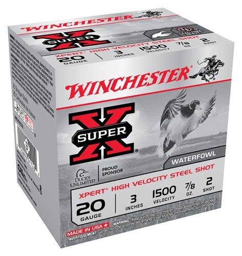 WINCHESTER XPERT STEEL 20GA 3″ – 7/8OZ #2 1500FPS 25RD 10BX/CS
