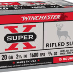 WINCHESTER SUPER-X 20GA 2.75″ – 3/4OZ RIFLES SLUG 15RD 10BX/CS