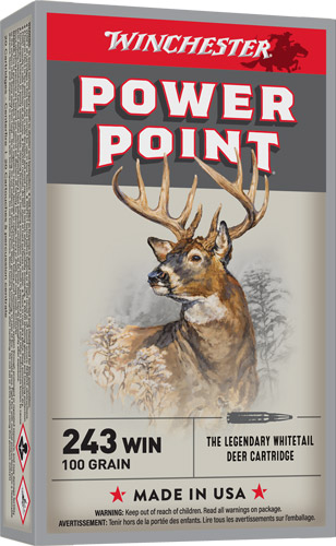 WINCHESTER SUPER-X 243 WIN – 100GR POWER POINT 20RD 10BX/CS