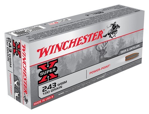WINCHESTER SUPER-X 243 WSSM – 100GR POWER POINT 20RD 10BX/CS