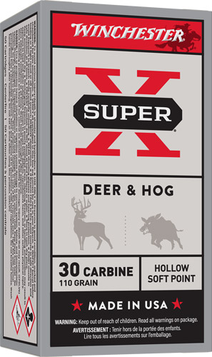 WINCHESTER SUPER-X 30 CARBINE – 110GR HSP 50RD 10BX/CS