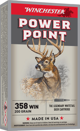 WINCHESTER SUPER-X 358 WIN – 200GR POWER POINT 20RD 10BX/CS