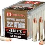 HORNADY CRITICAL DEFENSE 22WMR – 45GR FTX 1000FPS 50RD 40BX/CS