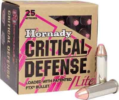 HORNADY CRITICAL DEFENSE LITE – 38 SPECIAL 90GR FTX 25RD 10B/C