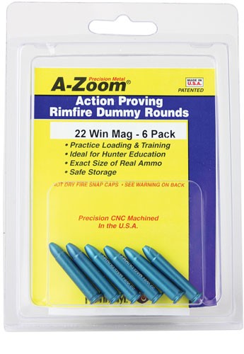 A-ZOOM TRAINING ROUNDS .22WMR – ALUMINUM 6-PACK